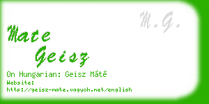 mate geisz business card